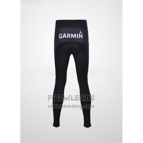 2011 Fietskleding Garmin Cervelo Blauw en Wit Lange Mouwen en Koersbroek